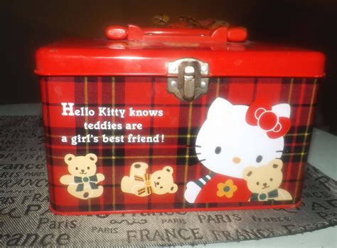 red metal hello.kitty box 1976 1994 sanrio 22525 hamburg germany|Hello Kitty Lunchbox Metal for sale .